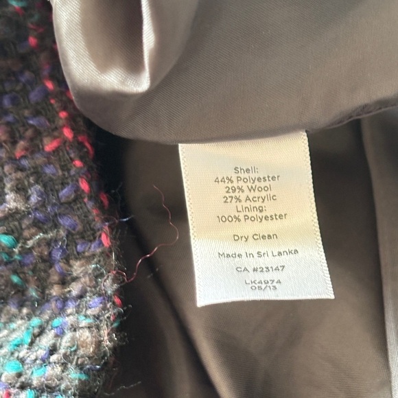 Talbots Pencil Skirt Size 10 Plaid multicolor High Rise Nubby Tweed Wool Blend - Picture 4 of 11